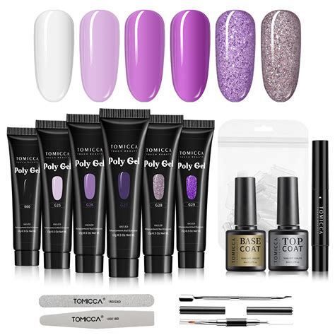 Polygel 6 Colors Starter Kit 004( Lavender) – TOMICCA