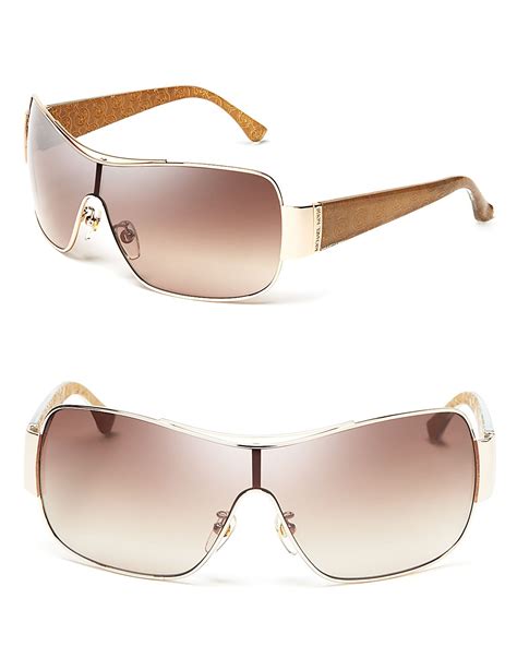 Michael kors Michael Rae Shield Sunglasses in Metallic | Lyst