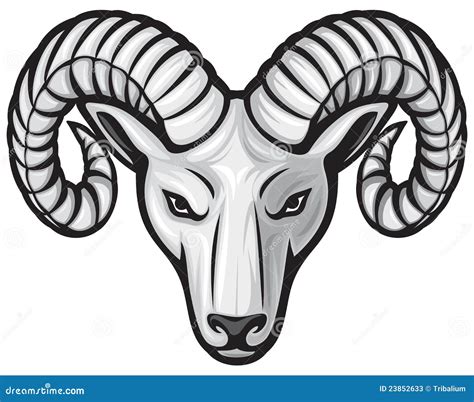 Ram head stock vector. Illustration of symbol, mammal - 23852633