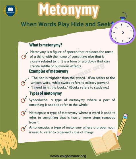 Metonymy: The Fun Way to Learn English Grammar - ESL Grammar