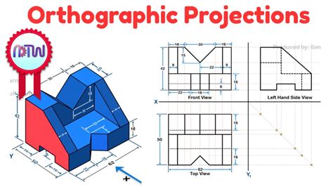 Orthographic Projections in Engineering Drawing - Problem 3 - YouTube