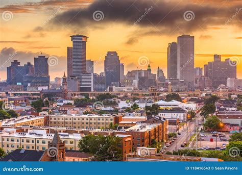 New Orleans, Louisiana, USA CBD Skyline Stock Image - Image of district ...