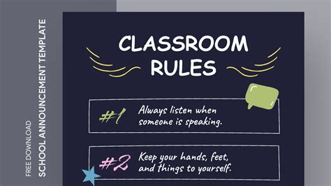 Classroom Rules Announcement Free Google Docs Template - gdoc.io