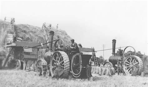 Photo:Steam threshing at Malton Farm, 1950