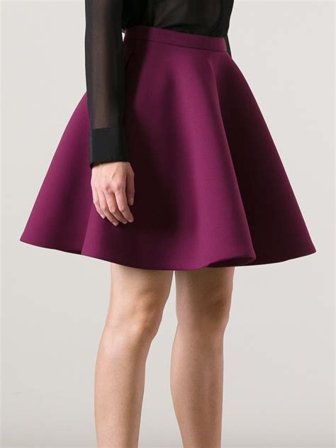 Lyst - Msgm Flared Skirt in Purple