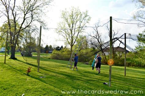 How to Build a Batting Cage {Part Two} - The Cards We Drew