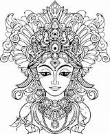 Hindu God Shree Krishna Black And White Coloring Page  Premium AI sketch template
