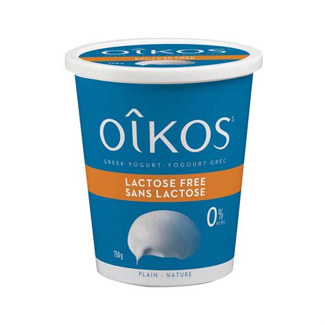 Oikos Greek Yogurt, Lactose-Free, Fat Free, Plain, 750g | Walmart Canada