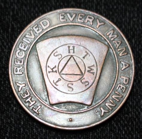 Vintage MASONIC TOKEN PENNY - COPPER - EVERY MAN A PENNY - MASONS | eBay