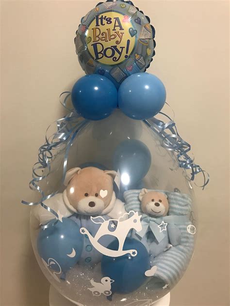 Newborn Baby Boy Gift Balloon - Bubble Moo Balloons