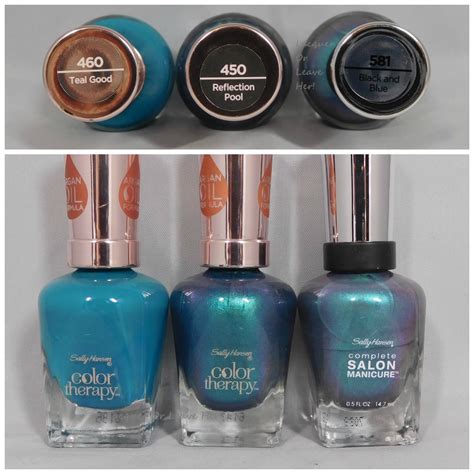 Lacquer or Leave Her!: Sally Hansen Color of the Moment: Teal Good, Reflection Pool, and Black ...