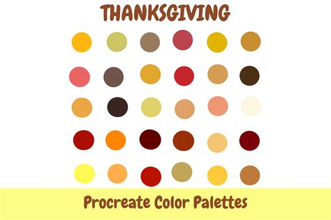 Thanksgiving Color Palette Procreate Graphic by BeautifulHandmadeArt · Creative Fabrica