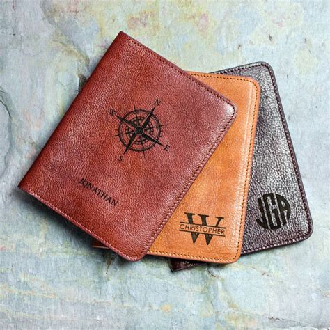 Personalized Leather Passport Holder - Danique Jewelry