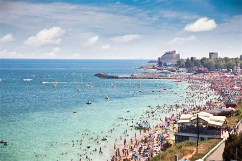 Beautiful Sand Beach In Costinesti, Constanta, Romania Stock Images ...