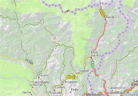 MICHELIN Col de Turini map - ViaMichelin