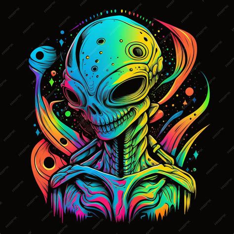 Premium Photo | Alien art print featuring the digital art alien by design turnpike