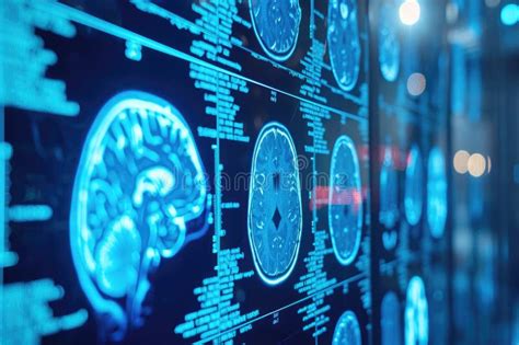A Computer Screen Showing a Detailed Brain Scan Displaying Neural ...