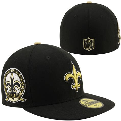 New Era New Orleans Saints Patched Team 59FIFTY Fitted Hat - Black ...