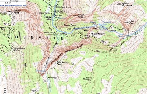 Hiking Map For Yosemite - London Top Attractions Map