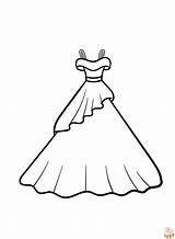 Dress Coloring Page Free And Printable Sheets For Kids  Home sketch template