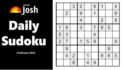 Play Daily Sudoku Puzzle Online With Solutions, 2nd February 2023