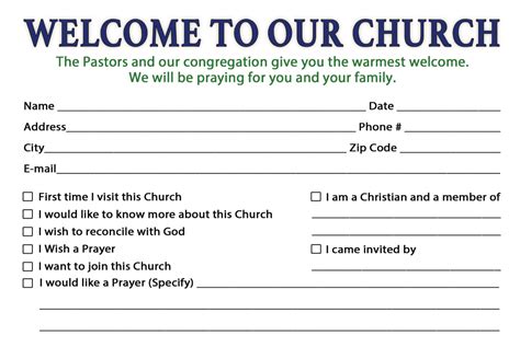 Welcome - Church Visitor Cards - Postcards/ Pack of 50 | eBay