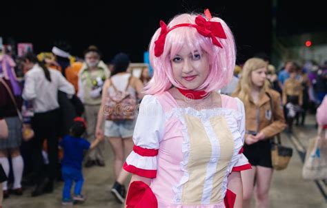 Cosplay As Anime Character `Madoka` Editorial Photography - Image of ...