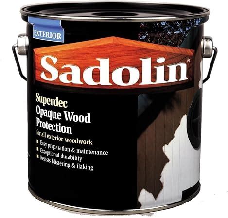 Sadolin Superdec Satin Opaque Wood Protection Black 5 Litre: Amazon.co ...