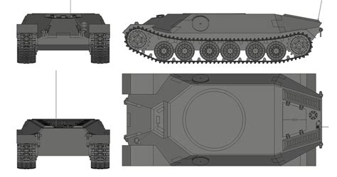 Fictional WWII Porsche tank hull concept by K-E93-3 on DeviantArt