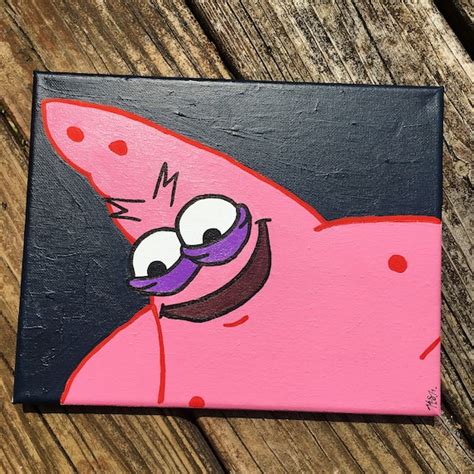 Evil Patrick Meme Spongebob Squarepants Bikini Bottom Partick | Etsy