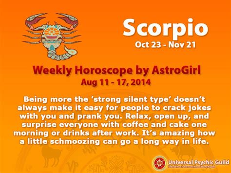 Discover your weekly horoscope for Scorpio