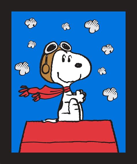 Snoopy Woodstock Magnet Flying Ace Red Baron Peanuts Charlie Brown ...