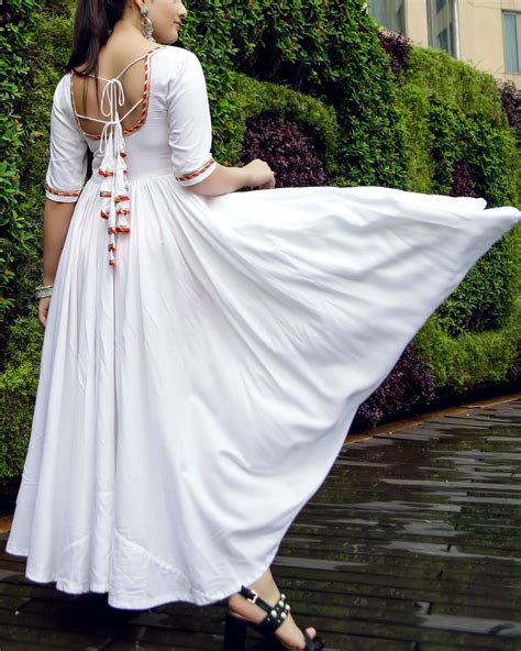 White tassel dress by Aachho | The Secret Label