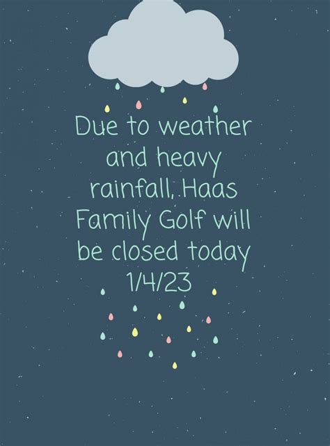 Haas Family Golf Closed on Jan. 4 - Haas Family Golf Center