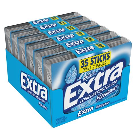 Extra Peppermint Sugar Free Bulk Chewing Gum, Mega Packs, 35 pc, 6 ct - Walmart.com