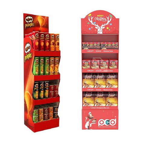 Supermarket Cardboard Chips With Stand For Snack Display Custom Display Stand For Chips,New ...