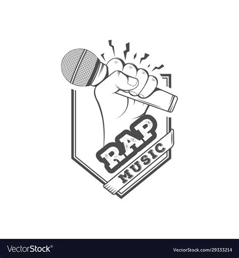 Rap music logo Royalty Free Vector Image - VectorStock