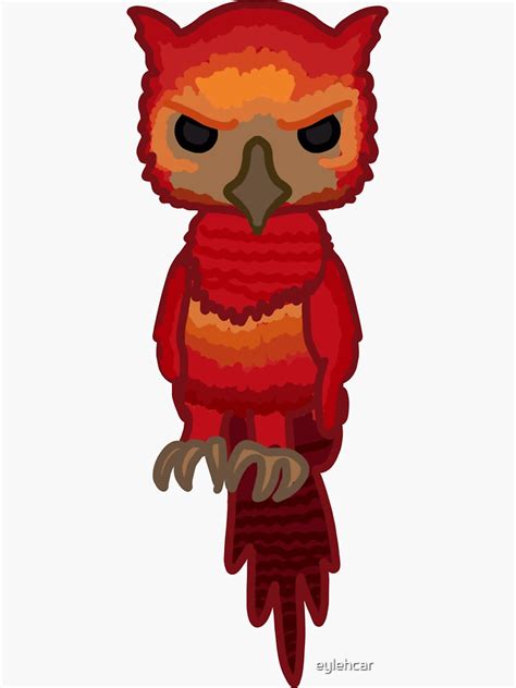 "Fawkes Phoenix cute vector" Sticker for Sale by eylehcar | Redbubble