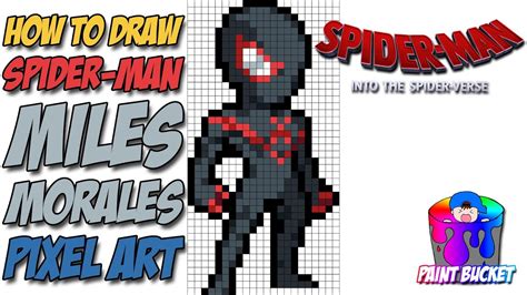 How to Draw Miles Morales Spider-Man - Into the Spider-Verse Pixel Art ...