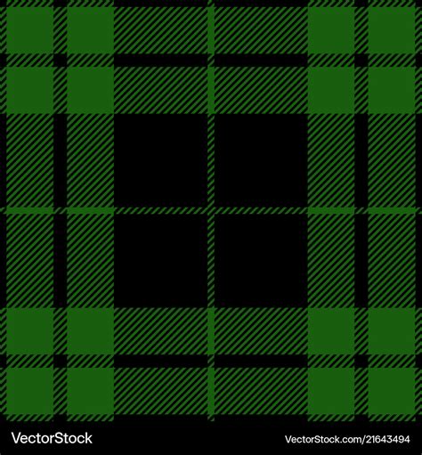 Green and black tartan plaid seamless pattern Vector Image