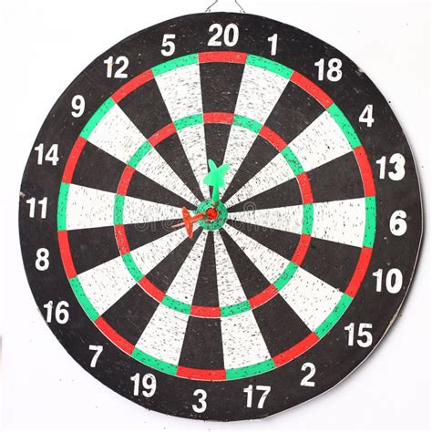 Darts Game with a Dart in the Target Center Stock Photo - Image of closeup, aspirations: 141457808