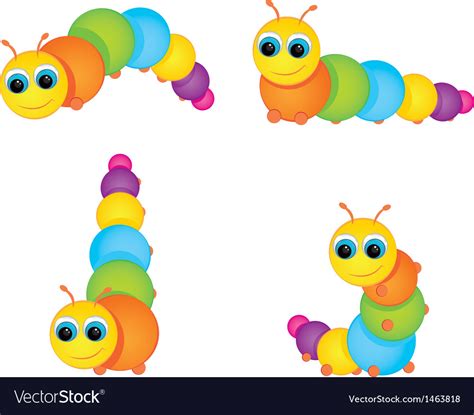 Funny colorful caterpillar Royalty Free Vector Image