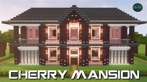 Building A LARGE CHERRY WOOD HOUSE In Minecraft - TUTORIAL in 2024 ...