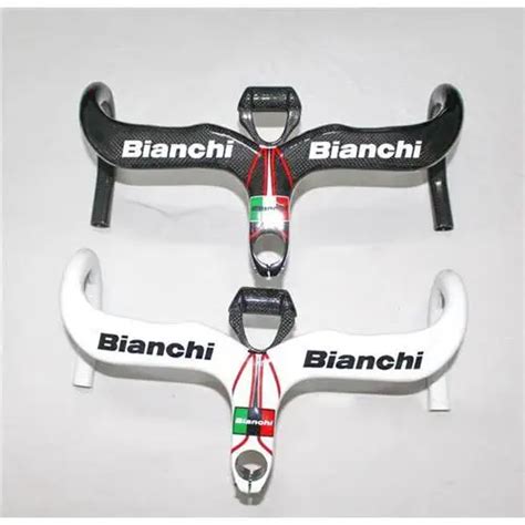 StylishWorks 2 BIANCHI Full Carbon Handlebar Integrated with Computer Holder Road Bicycle ...