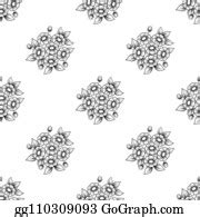 900+ Daisy Flower Outline Seamless Background Clip Art | Royalty Free ...