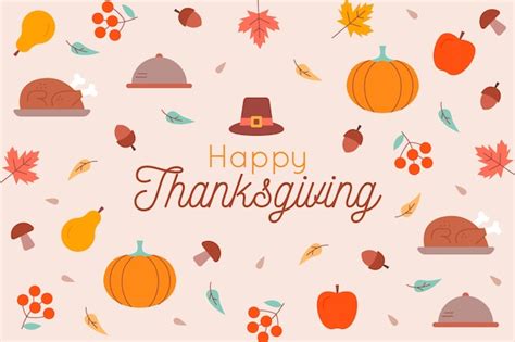 Free Vector | Flat design happy thanksgiving wallpaper