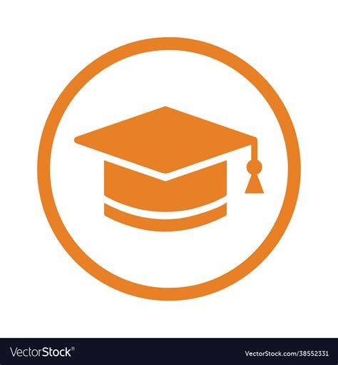 Graduate education icon orange color eps Vector Image