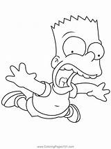 Bart Simpson Coloring Pages Homer Gangster Simpsons Rapper Gangsta  sketch template