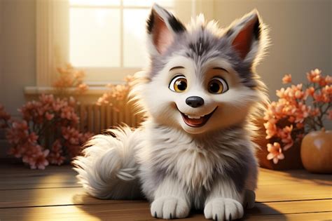 Premium AI Image | Cute Husky Dog Husky animate