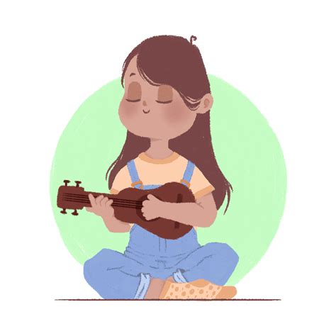 Girl Playing Ukulele | Animated Illustration :: Behance